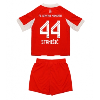 Billige Fotballdrakt Bayern Munich Josip Stanisic #44 Replika Hjemmedraktsett Barn 2025-26 Kortermet (med bukser)